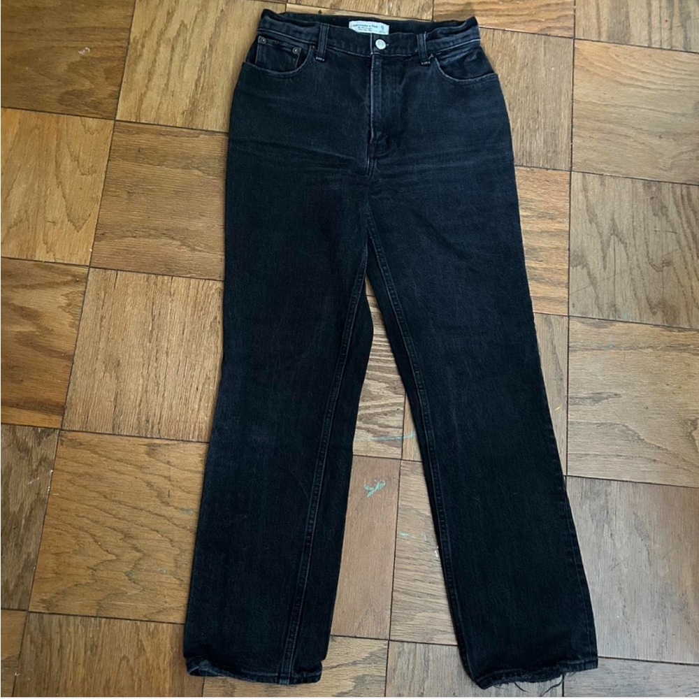 Abercrombie & Fitch Women's Black Straight Leg Jeans